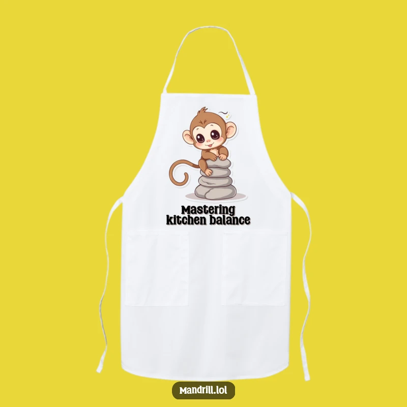 Funny Monkey Apron: Balance Your Cooking with Humor - Great Gift!