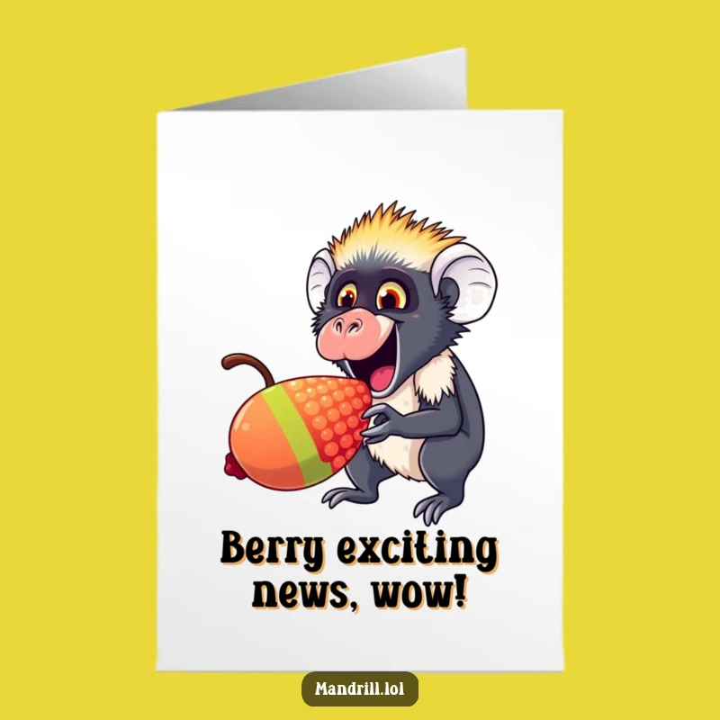 Free Printable Mandrill Congrats Card: Rainbow Berry Nibbler Downloadable Celebration