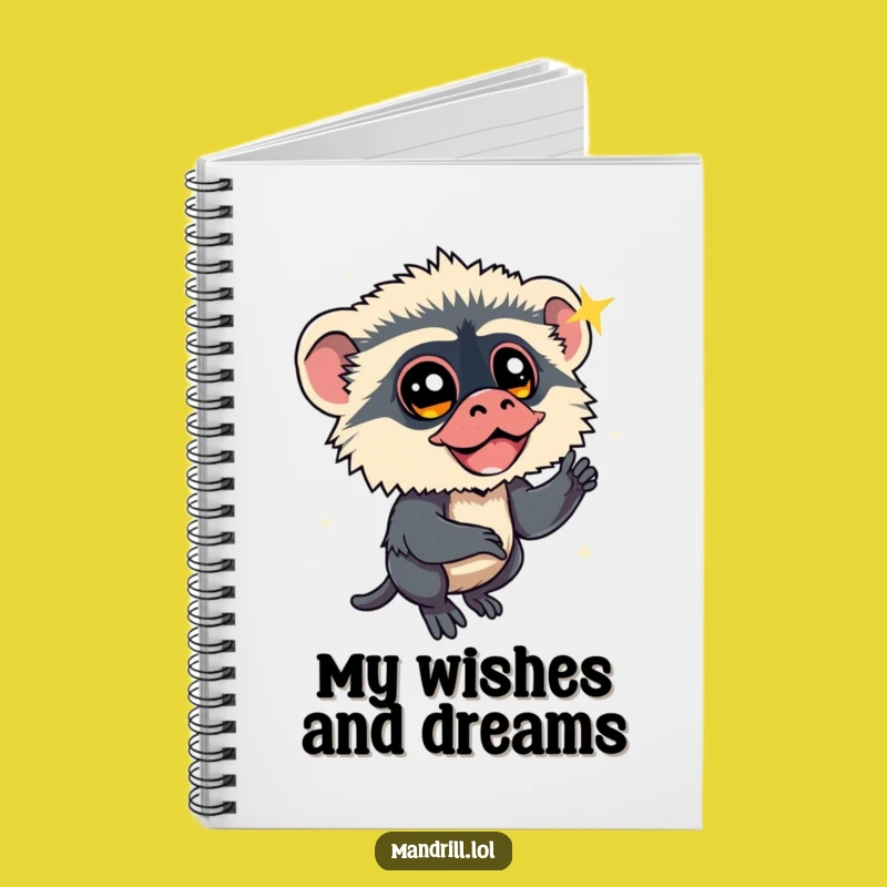 Funny Mandrill Star Gazer Notebook: Jot Down Dreams with Primate Flair