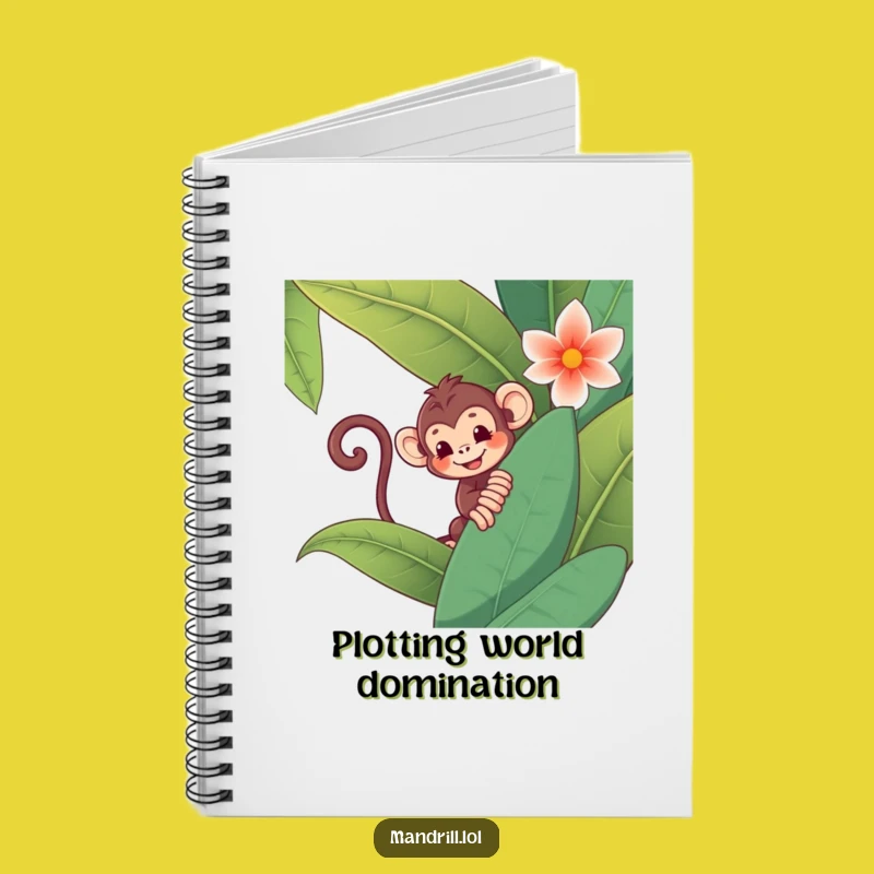 Funny Monkey Notebook: Jot Down Mischief with a Curly Tail - Great Gift!